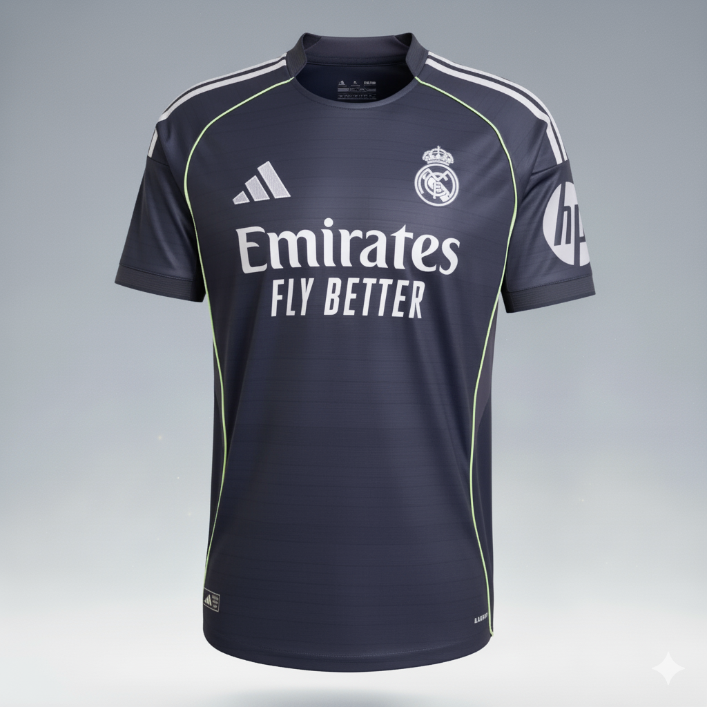 Camiseta visitante Real Madrid, temporada 2025/2026