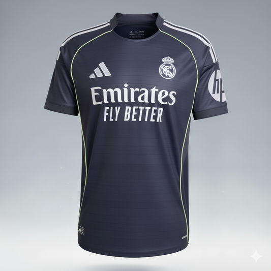 Camiseta visitante Real Madrid, temporada 2025/2026